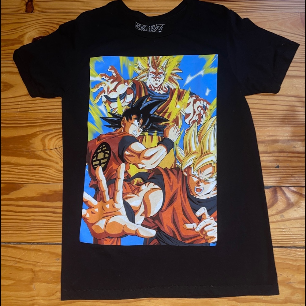 Dragon Ball Z Goku Super Saiyan Levels  T-Shirt Black Men’s Medium